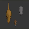 Low Poly Animal Models Featuring Orange Kangaroo Gray Koala And Brown Platypus