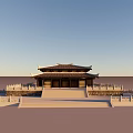 Chinese ancient architecture Han Dynasty ancient architecture 3d model