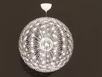 Glossy round crystal chandelier 3d model