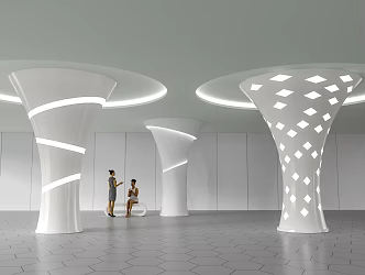 led pillar 3d model