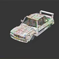 White Electric Toy Racing Car With Streamlined Design Sleek Surface And Reflection Details