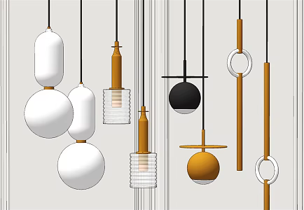 Light Luxury Chandelier Metal Small Chandelier 3d model