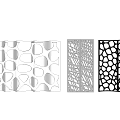 Modern Decorative Room Dividers With Various Perforated Geometric And Abstract Patterns 3d model