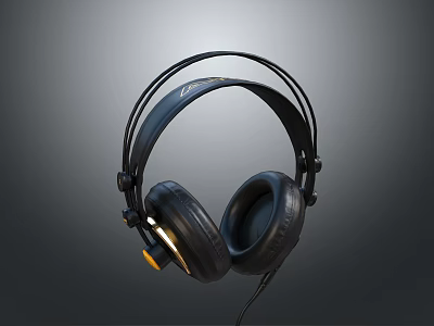 Over Ear Headphones With Comfortable Ear Cushions And Wired Design For High Quality Sound 3d model