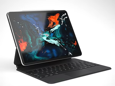 Modern 2 in 1 Tablet with Detachable Keyboard and Slim Portable Design 3d model