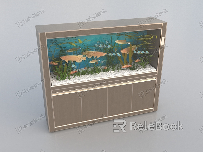 Modern fish tank model