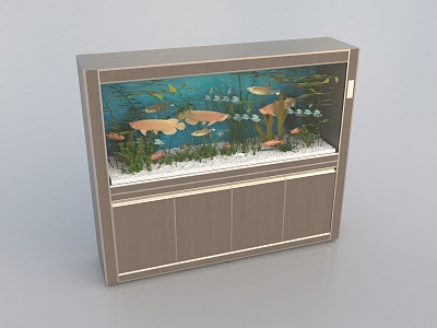 Modern fish tank 3d model