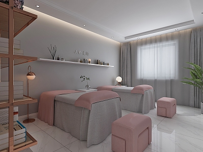 Beauty spa shop rooms model