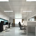 Modern testing room walkway 3d model