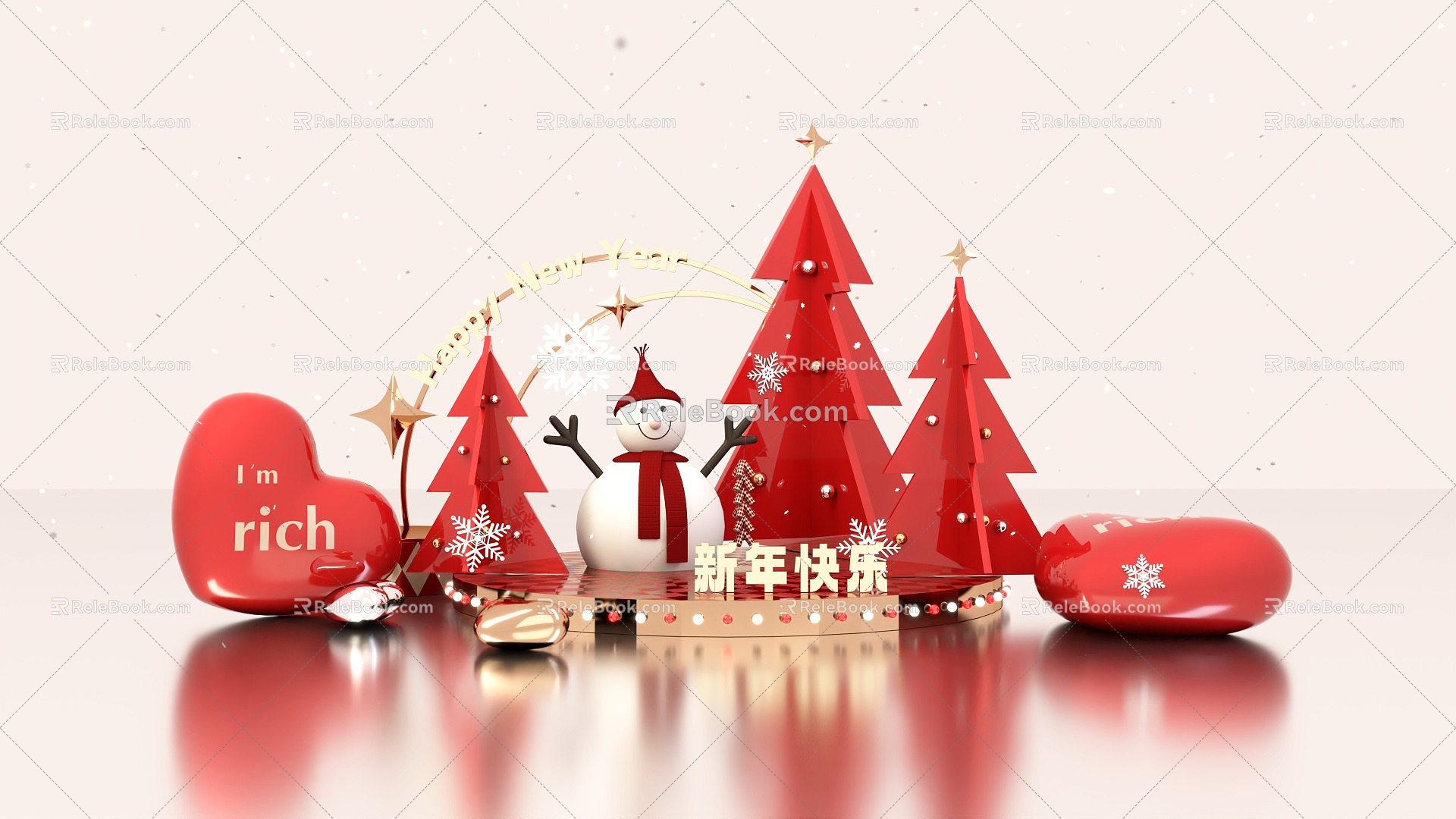 US Chen 202212AM Christmas Theme 3d model