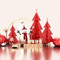 US Chen 202212AM Christmas Theme 3d model