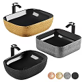Modern Bathroom Vessel Sink Collection Featuring Gold Silver and Black Finish Options