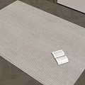 Modern Square Carpet Fabric Carpet Plush Carpet 3d model