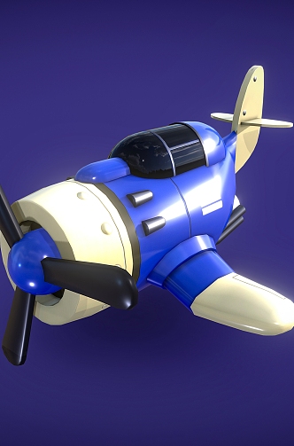 Casual aircraft cartoon aircraft children's toys 3d model