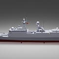 Chinese Navy Type 054A frigate 3d model