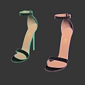 Black High Heel Sandals With Ankle Strap And Stiletto Heel Stylish Design