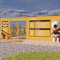 Vibrant Under Bridge Container Space With Greenery People Activities And Play Area