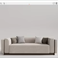 Modern Multiplayer Sofa Laskasas Double Sofa 3d model