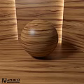 Wooden Sphere Component With Natural Grainy Texture On Wooden Panels