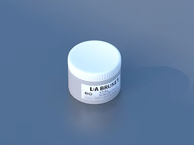 White Jar Container Of LA BRUILE 50G For Daily Household Skincare Use 3d model