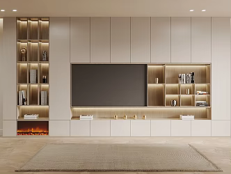 Modern TV Background Cabinet TV Integrated Cabinet 3d model