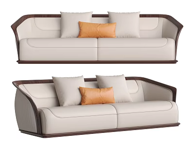 Three-seat sofa 3d model