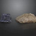 Two Natural Rockery Stones With Dark And Light Colors For Garden Decoration