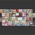 Cute Toy Animals in Colorful Miniature Room Models with Various Interior Decorations