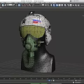 Pilot Helmet Flight Helmet Flying Helmet Low Face Number Low Model Simple Model Game Sub-era Film and Television Level Super Realistic High Precision 3d model