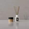 Elegant Bathroom Accessories Featuring Glass Reed Diffuser And Scented Candle Jar 3d model