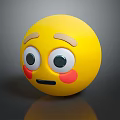 Expression package WeChat expression package cartoon expression cartoon face emoticon Yan text 3d model