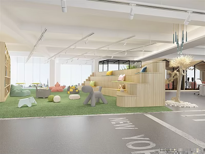 modern leisure area office leisure space 3d model