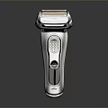 Modern Electric Shaver Design With Sleek Metal Body And Precision Shaving Head