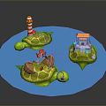 Turtle Cartoon Turtle Snapping Turtle Chickbill Turtle Reptile Cold Blooded Animal Reptile Class 3d model