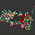 Modern Holographic Devices Holographic Maps Google Holographic Maps 3d model
