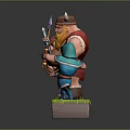Colorful Fantasy Game Characters With Mage Warrior Barbarian And Ranger On Green Bases