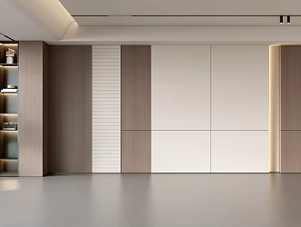 Modern Italian Sofa Background Wall Modern Decoration Balcony Cabinet Living Room Cabinet Wooden Decorative Background Wall 3d model