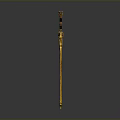 Ornate Decorative Swords With Golden Red Handles And Intricate Patterns
