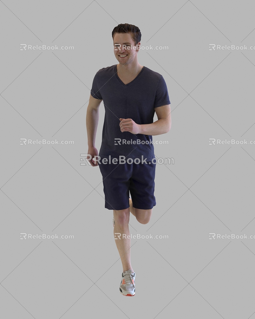 Modern Man Sports Running Male Man Figure model