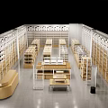 Warehouse Shelf Container Iron Rack Express Box Rack Commodity Rack Box Carton 3d model