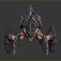 Grotesque Rock Covered Creature Featuring Fleshy Limbs And Jagged Rock Exoskeleton