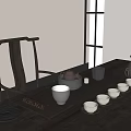 Tea Set Combination 3d model