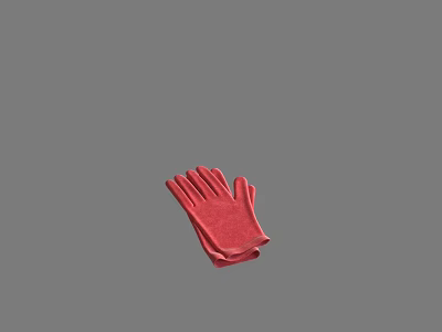 High Quality Red Leather Gloves Soft Warm Winter Fashion Accessory For Ladies 3d model