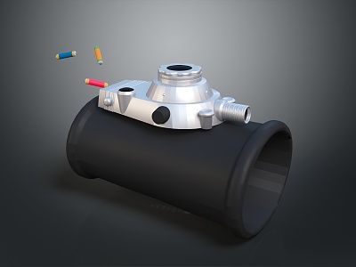 Pipe water pipe valve iron pipe fitting flange tee joint pipe water pipe valve 3d model