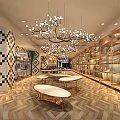 Post-modern shoe store display retail store shoe store 3d model