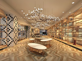 Post-modern shoe store display retail store shoe store 3d model