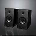 Pair of Black HiFi Stereo Speakers With Dual Driver And Enclosure Design