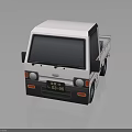 White Compact Delivery Truck With Cargo Packages In Truck Bed