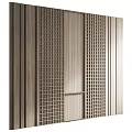 Modern Wooden Wall Panel With Grid Pattern And Sleek Contemporary Design