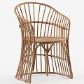 Elegant Natural Handwoven Rattan Dining Chairs With Rustic Charm For Home Dining Room Decoration